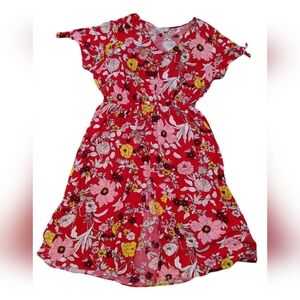 LOFT Red flower dress